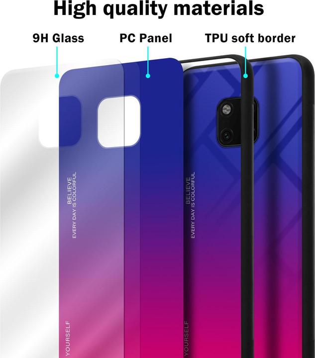 Actual product image Cadorabo TPU 2 colors glass cover (Mate 20 Pro)