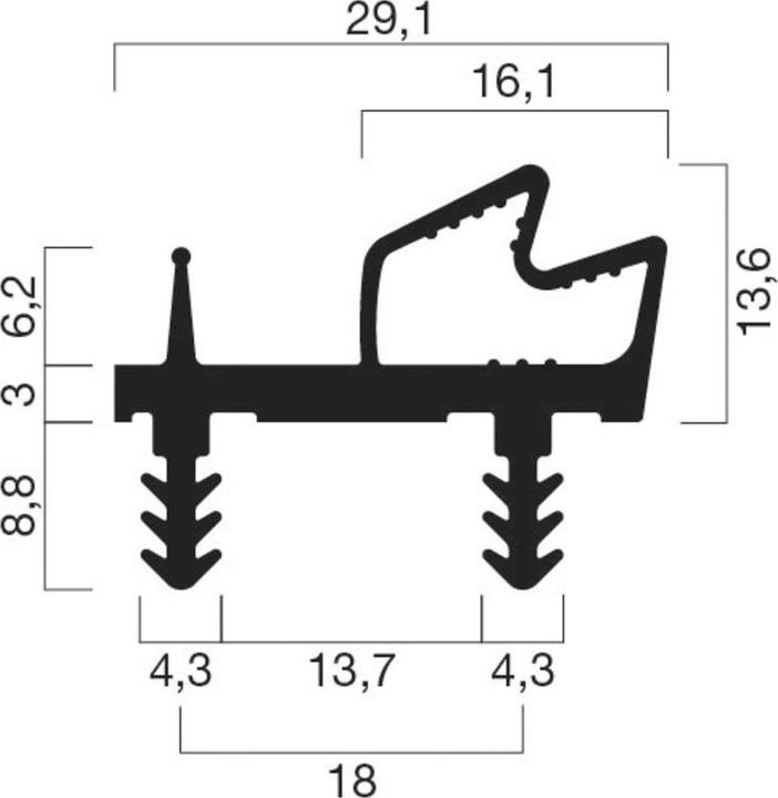 Actual product image Goll Door sill seals S 13110