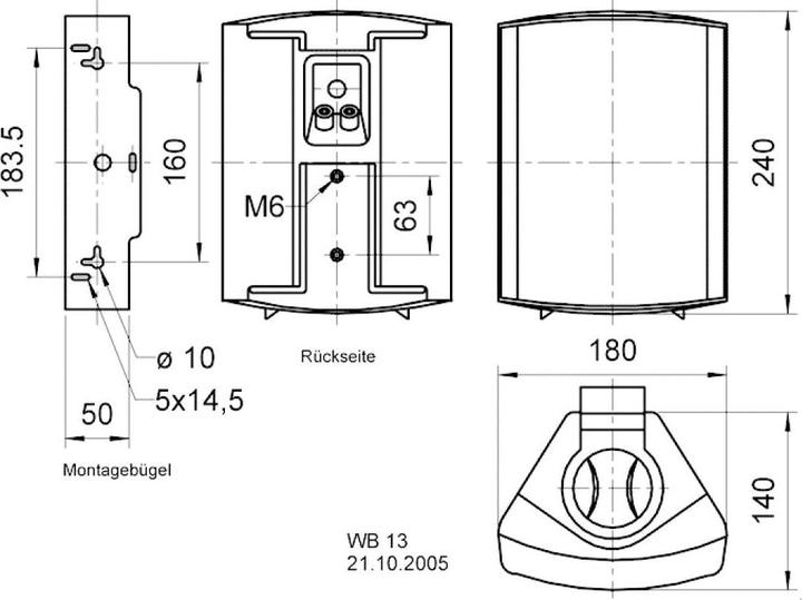 Immagine prodotto Visaton Altoparlante compatto a 2 vie, WB 13 100V, 8Ohm