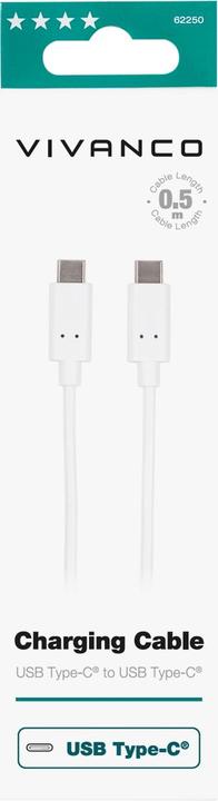 Produktbild Vivanco USB-C Stecker beidseitig 62250 black (0.50 m, USB 2.0)