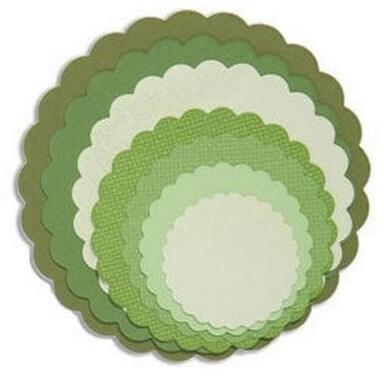 Actual product image Sizzix Framelits punching templates set circles scallop, 8 pieces
