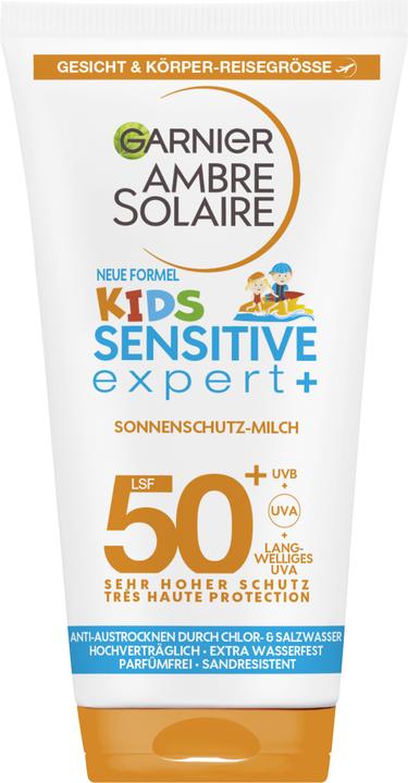 Produktbild Garnier Ambre Solaire Sensitive Kids (Sonnenmilch, SPF 50+, 50 ml, 59 g)