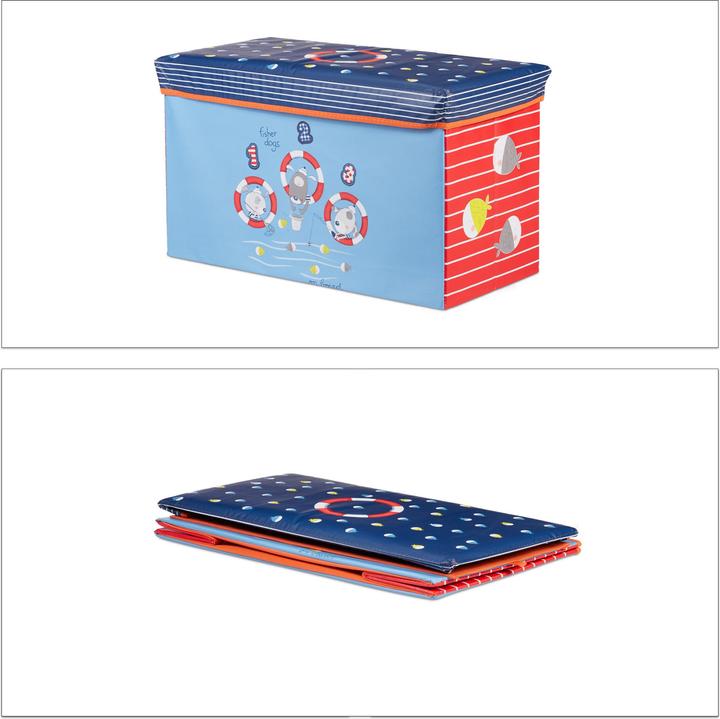 Actual product image Relaxdays Kids' Toy Box Ottoman