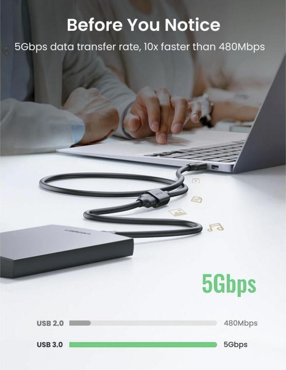 Produktbild Ugreen USB A—Usb A (1 m, USB 3.0)