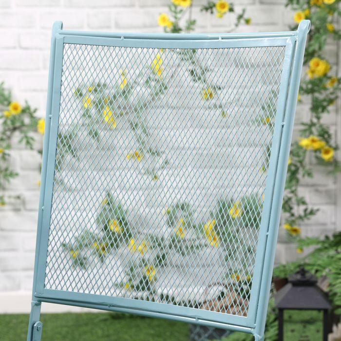 Produktbild Swisshandel24 Garten Sitzgruppe für 2 Personen Bistro-Set Garnitur 1 Tisch+2 faltbare Stühle für Terrasse Balkon M (55.50 cm)