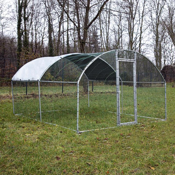 Produktbild Wiltec Fudajo XXL Freilaufgehege 4x2,95x2m Aussengehege Voliere Hühnerstall Tiergehege