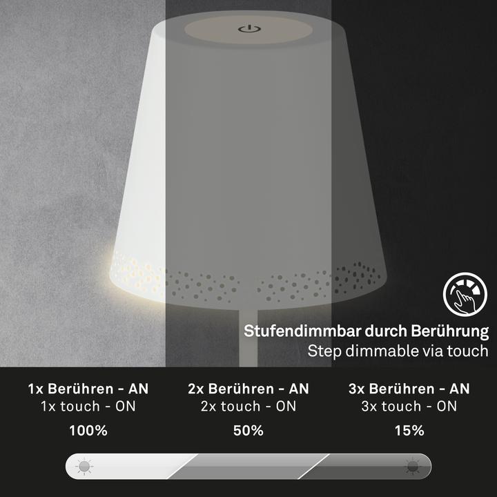 Immagine prodotto Briloner Lampada da terra LED a batteria, bianca, 1xmodulo LED/3.5W (400 lm)