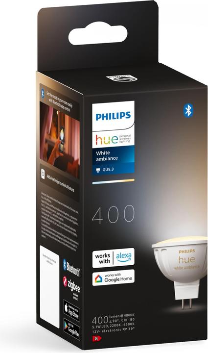 Actual product image Philips Hue White Ambiance (GU5.3, 5.10 W, 400 lm, 1 x, G)