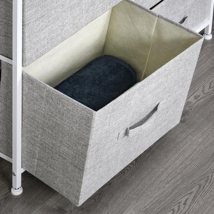 Immagine prodotto Homcom Cassettone in tessuto con 5 cassetti in tessuto (83 x 29 x 77 cm)