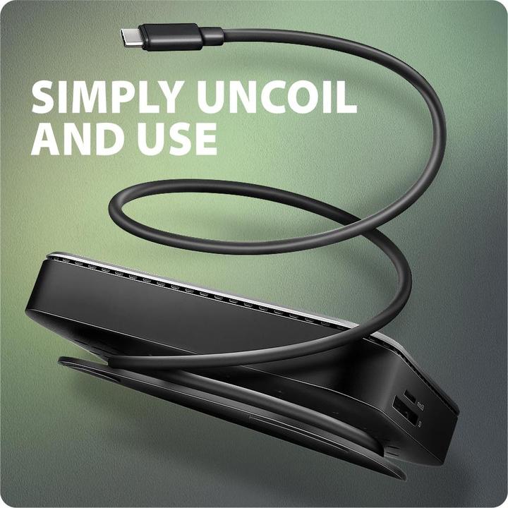 Actual product image Axagon HMC-UFO USB-C hub, M.2 SATA/NVMe, 1 Gbit/s Ethernet, 384 kHz audio - black/silver (USB-C, 3 Ports)