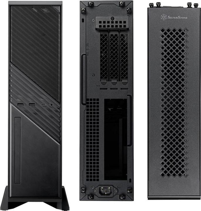 Actual product image Silverstone SST-ML12B Milo Slim HTPC Slim & compact Mini-ITX Computer Case (Mini-ITX)