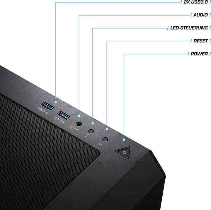 Produktbild Kiebel Thunder V (AMD Ryzen 7 5800X, 32 GB, 1000 GB, Radeon RX 7600)