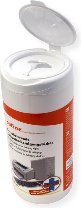 Produktbild Roline Desinfizierende Computer-Reinigungstücher (100 x)