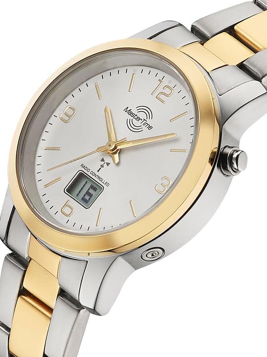 Actual product image Master Time MTLA-10305-12M Funk Basic Series Ladies 34mm 3ATM (Analogue wristwatch, Digital watch, Radio-controlled clock, 34 mm)