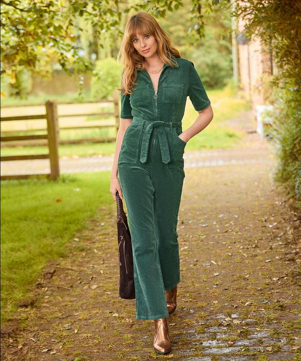 Actual product image Joe Browns Belted bootcut corduroy jumpsuit (40)