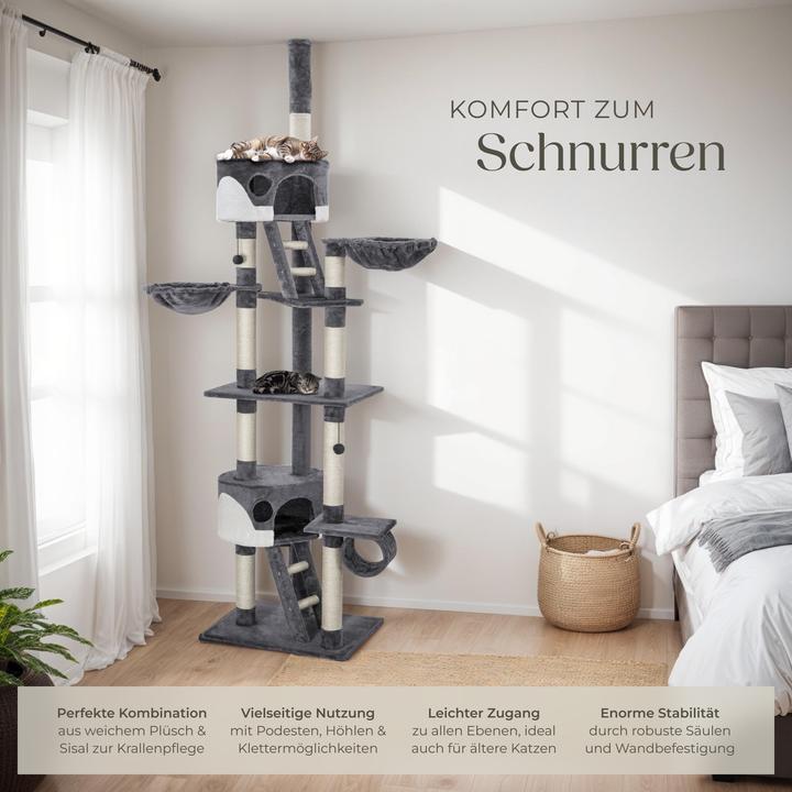 Produktbild tectake Hansi (260 cm, Grau/Weiss)