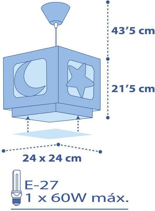 Image du produit Dalber Lampe à suspendre Moonlight Glow in Dark Blue (E27)