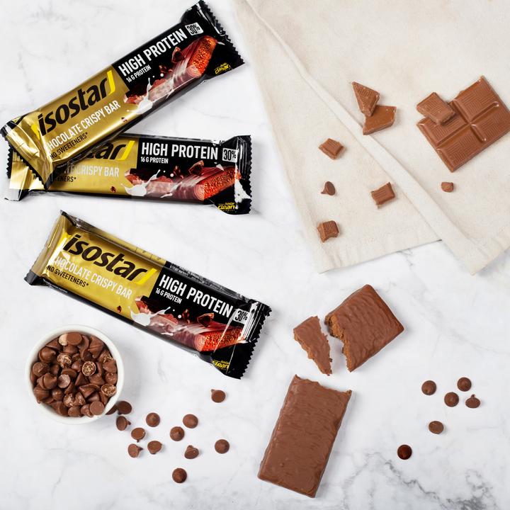 Immagine prodotto Isostar Barretta croccante al cioccolato al 30% di proteine, 16 x 55g (Cioccolato, 16 pz., 880 g)