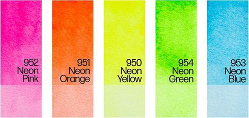 Produktbild Schmincke Aquarell Neon Akademie 5er Set 1/2 Näpfe (Neon, 5 ml)