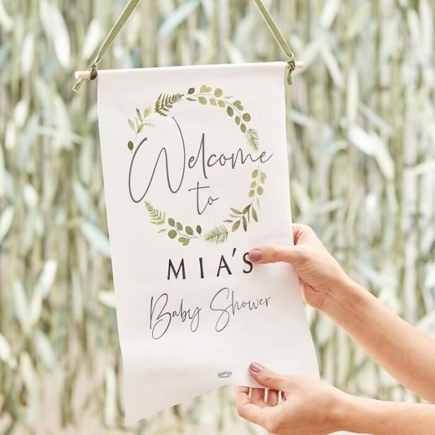 Produktbild Ginger Ray Willkommensplakat Baby Shower Botanique