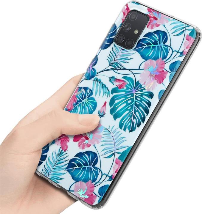 Produktbild Cadorabo IMD TPU Bunte Blumen & Blätter Cover (Samsung Galaxy A71)