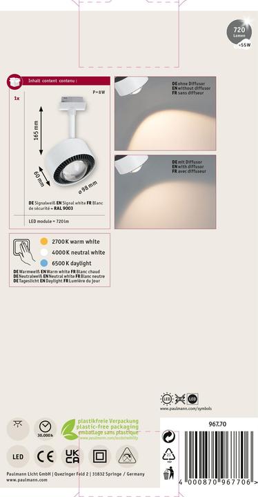 Actual product image Paulmann URail Spot Aldan (720 lm)