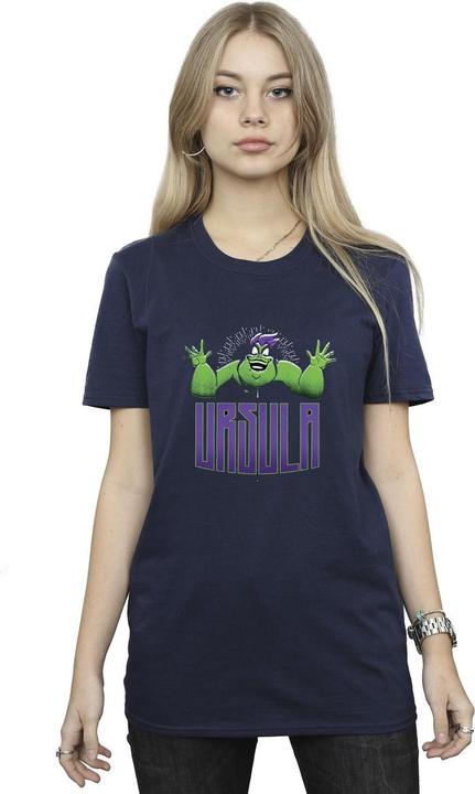 Actual product image Disney Womens/Ladies Villains Ursula Green Cotton Boyfriend T-Shirt (S)