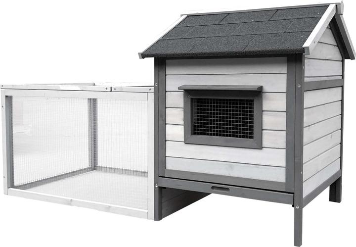 Immagine prodotto Wiltec Conigliera 1460x750x830mm Recinto per conigli ruspanti Gabbia per conigli Piccoli animali