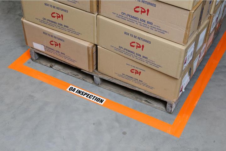 Actual product image Brady B-726, floor marking tapes, self-adhesive vinyl, yellow, 75mm x 33m