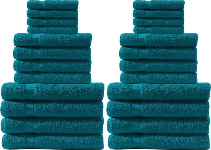 Immagine prodotto Casativo Set di asciugamani da 24 pezzi, 8 asciugamani per gli ospiti, per le mani e per la doccia ciascuno (140 x 70 cm, 50 x 30 cm, 100 x 50 cm)