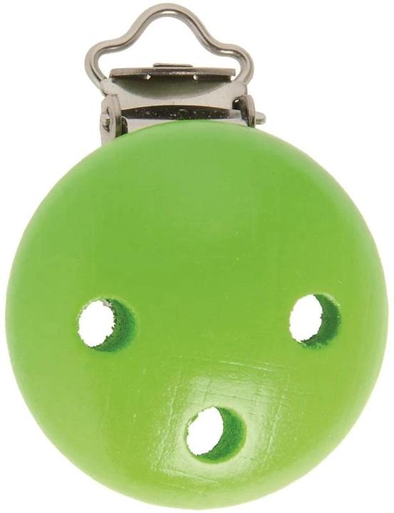 Actual product image Glorex Nuggi / dummy chain clips 35mm, maple, green 1pc. (1 x, from birth)