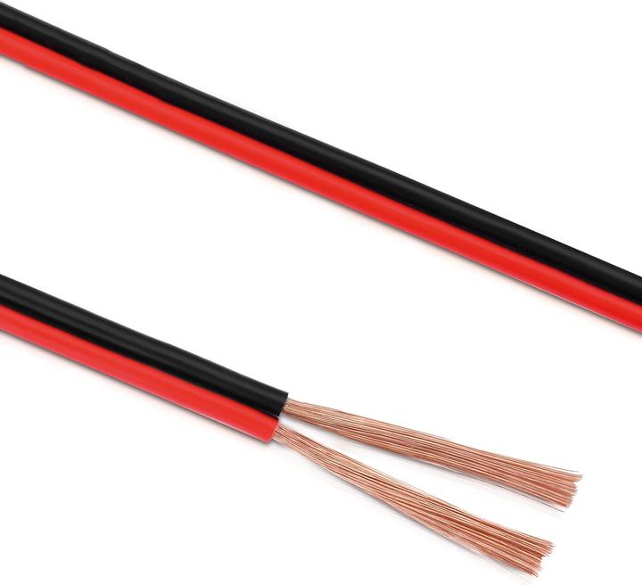 Delock sonero Lautsprecherkabel, 2x4,0mm², CCA, rot, schwarz, 10m Ring *RoHS Konform* (10 m, 4 mm²)