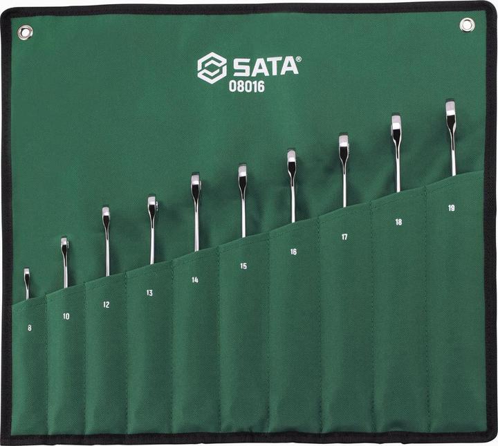 Actual product image SATA Ratchet double ring spanner set XL X-Beam, 10 pcs.