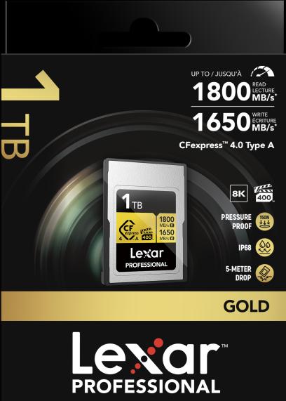 Produktbild Lexar 1800MB/s CFexpress 4.0 A 1TB Gold (1000 GB, CFexpress Typ A)