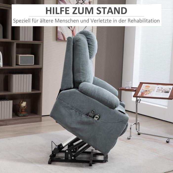Produktbild Swisshandel24 Massagesessel Aufstehhilfe, elektrisch, mit 8 Massagepunkten, Liegefunktion, Heizfunktion, 90x101x10
