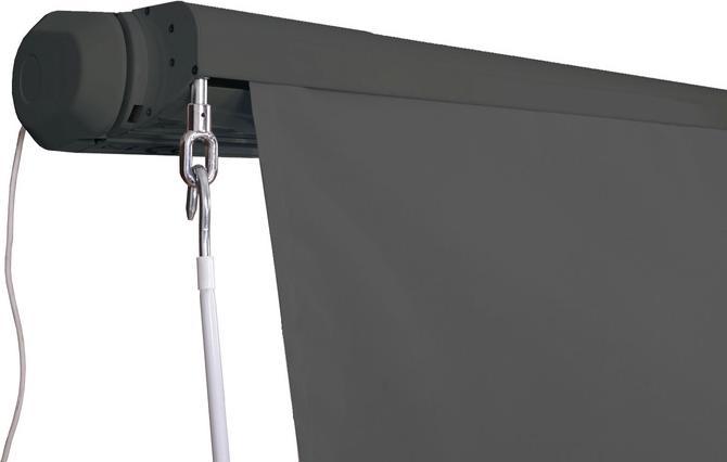 Produktbild Swisshandel24 Elektrische Vollkassetten-Markise 4x3m ausfahrbarer Volant - Polyester anthrazit, anthrazit (4 m)