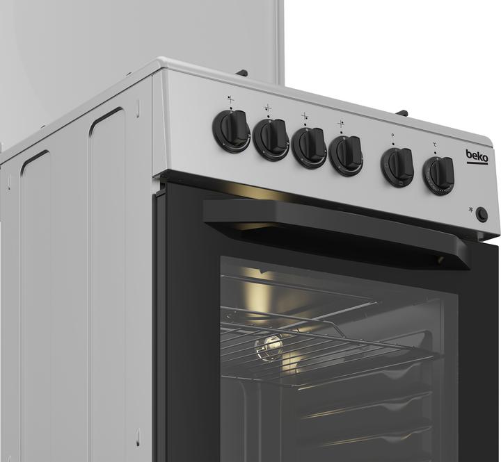 Actual product image Beko CSS42014FS gas cooker Black, Silver A