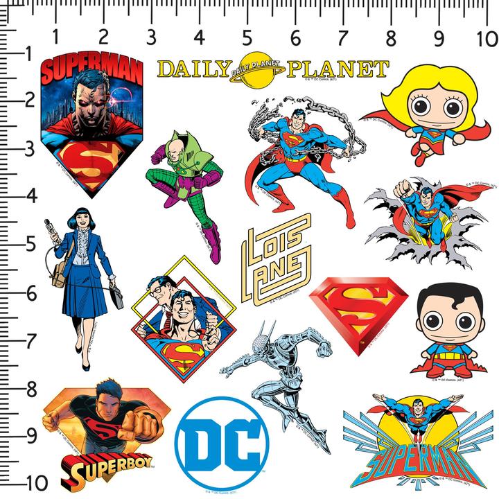 Produktbild Superman Figur Aufkleber Deluxe 50erPack Vinyl