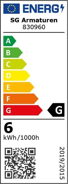Energy Label Sg LED reflector lamp GU10 MAXTEK 6W 2700K 830960 (GU10, 6 W, 360 lm, 1 x, G)