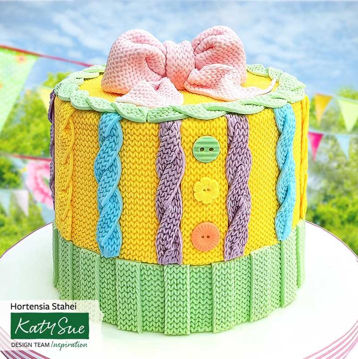 Actual product image Katy Sue Designs Knitting pattern silicone mold