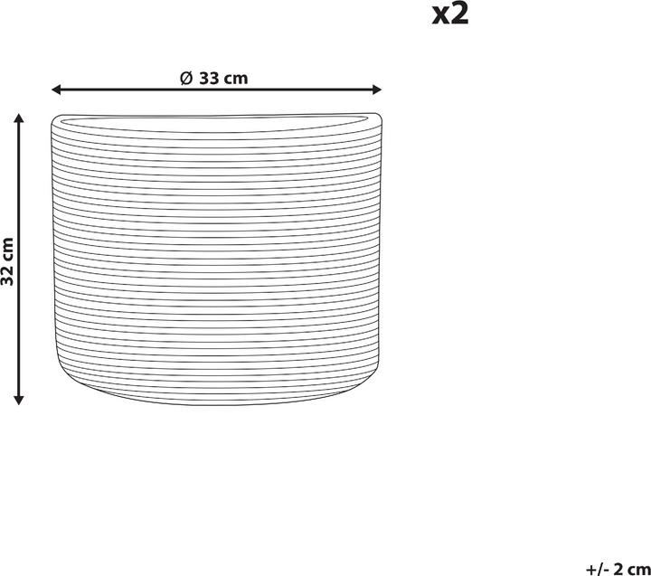 Actual product image Beliani Yerkoy (2 x, 33 x 33 x 32 cm)