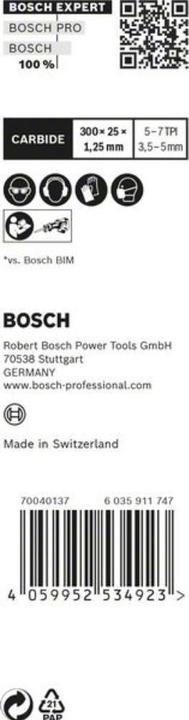 Actual product image Bosch Professional Zubehör Expert Wood with Metal Demolition S 1267 XHM reciprocating saw blade, 10 pieces