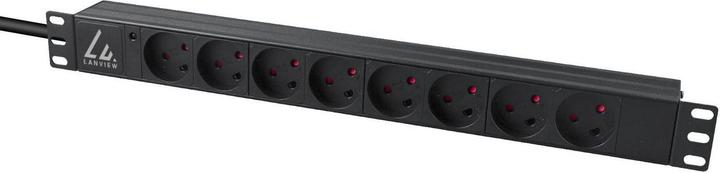 Actual product image Lanview 19" rack mount power strip