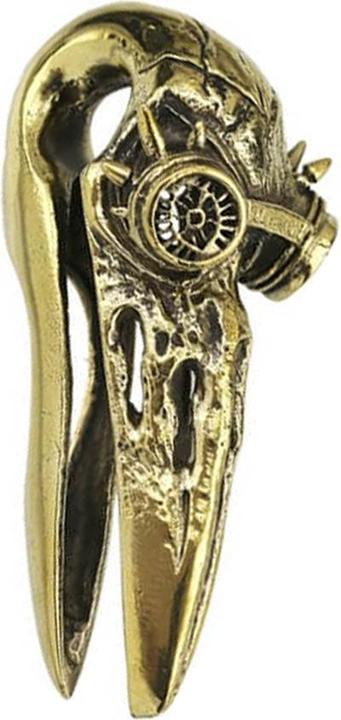Produktbild Star Piercing Ohrgewicht Schlüsselloch vergoldet Steampunk Vogel (Messing)
