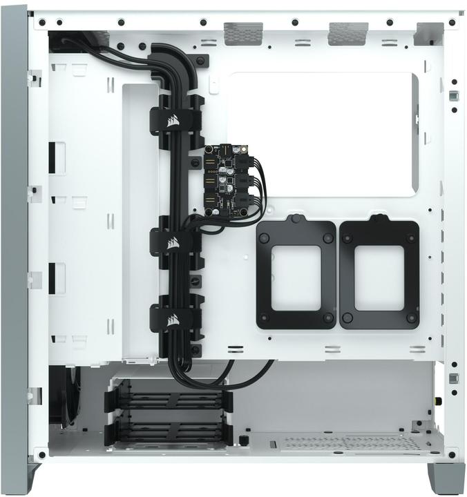 Produktbild Corsair iCUE 4000X RGB Mid-Tower White-Gehäuse aus gehärtetem Glas (mATX, Mini-ITX, ATX, E-ATX)