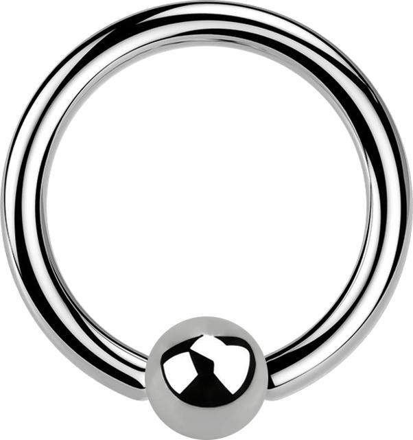 Produktbild Star Piercing Micro Ball Closure Ring silber (Titan G23)