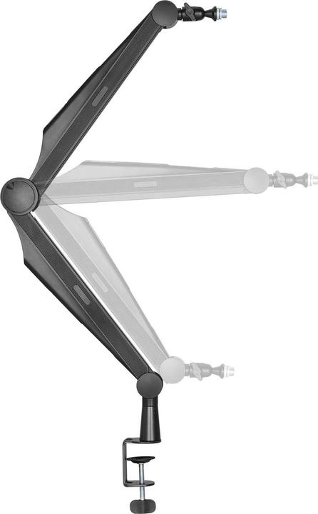 Actual product image Wiltec Microphone arm 80cm articulated arm table mount 3/8" & 5/8" microphones Studio