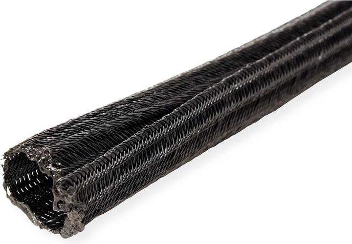 Roline Guaina in tessuto PVC per fascio di cavi, con chiusura automatica, nero, 2,5 m (Foro cavo, 250 cm)