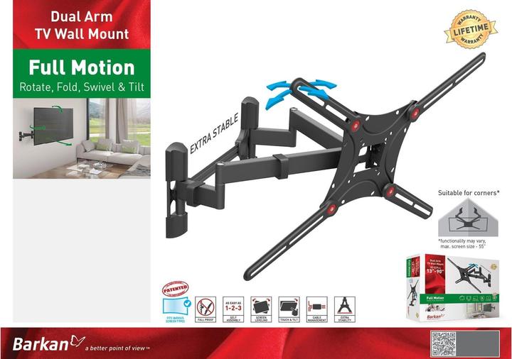 Immagine prodotto Barkan WH 464 (Muro, 90", 60 kg)