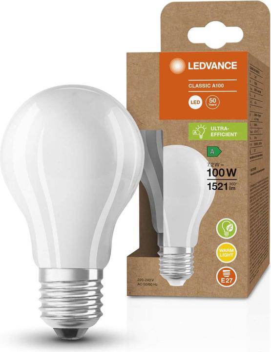 Actual product image Ledvance LED lamp (E27, 7.20 W, 1521 lm, 1 x, A)